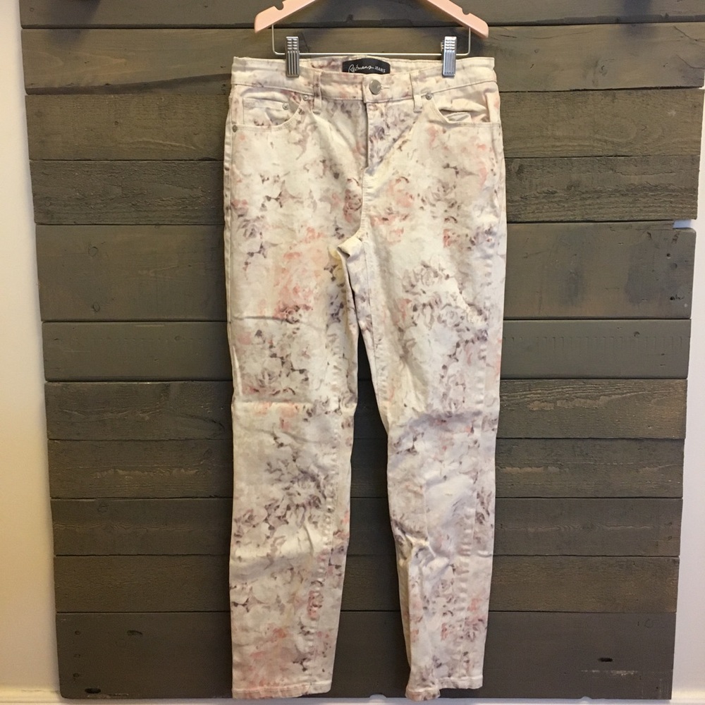 Reitmans floral denim pants
